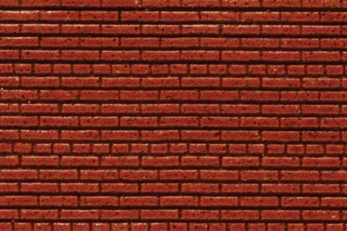 Chooch Enterprises Inc 8623 HO Medium Flexible Dark Red Brick Wall Sheet
