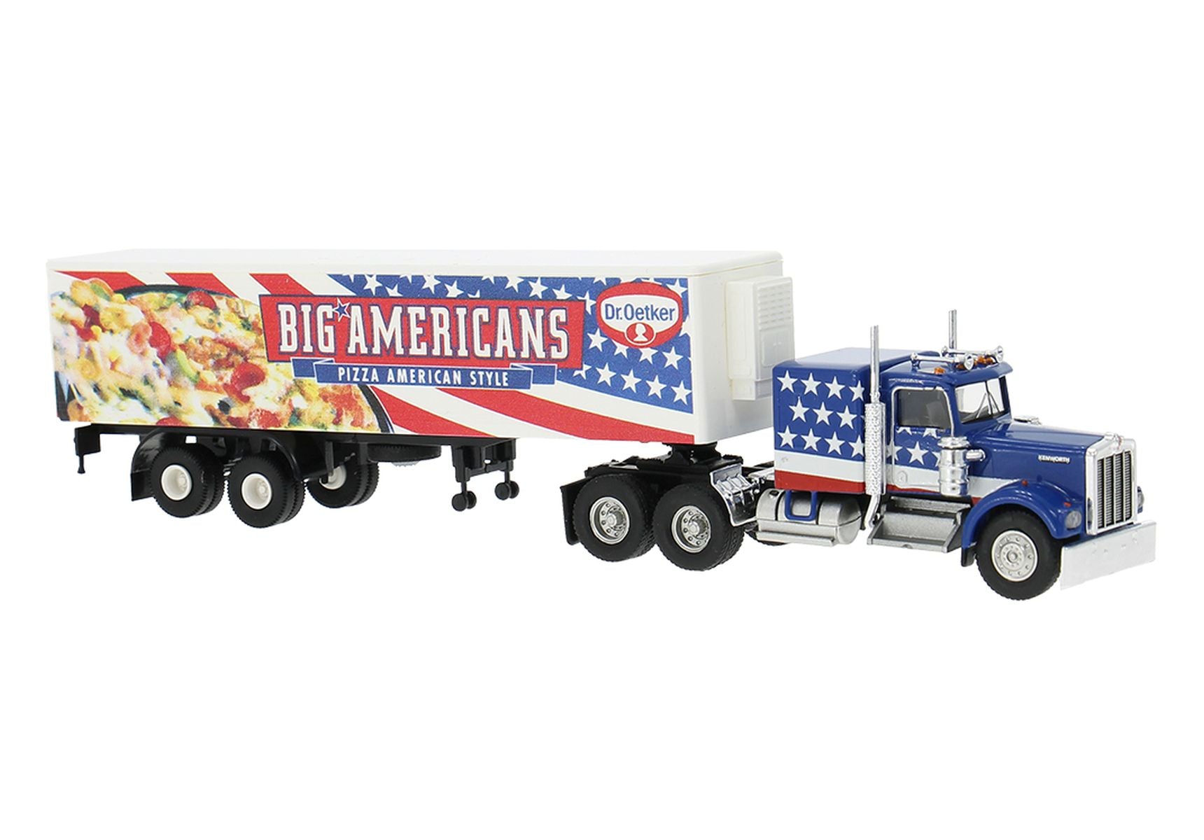 Brekina Automodelle 86263 HO Dr. Oetker Kenworth W900 Semi Tractor w Cab&Trailer