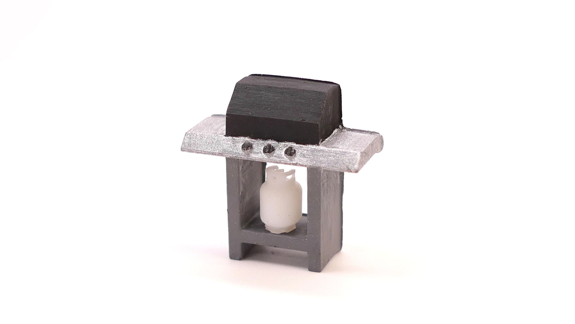 All Scale Miniatures 871864 HO Grill Lid Attached with Propane Tank