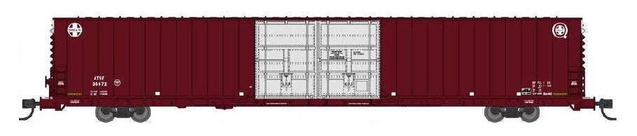 Bluford Shops 86605 N Scale ATSF PS 86' Auto Parts Double Door Boxcar #36691