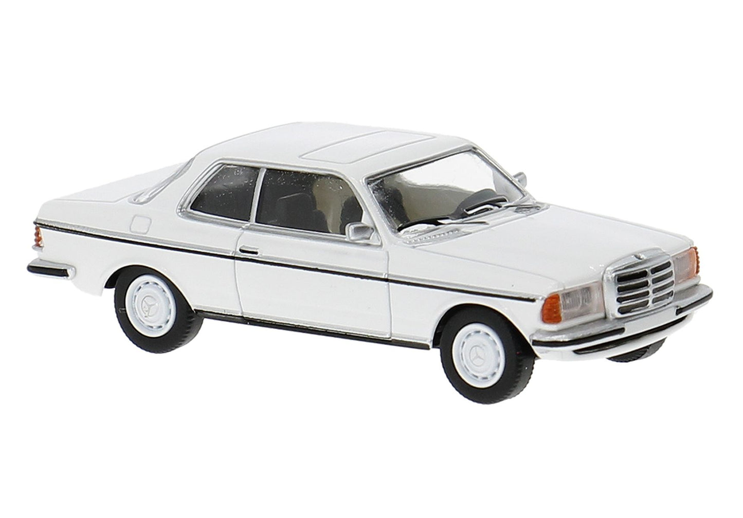 Brekina Automodelle PCX870796 HO Assembled White 1977 Mercedes-Benz C123 Coupe