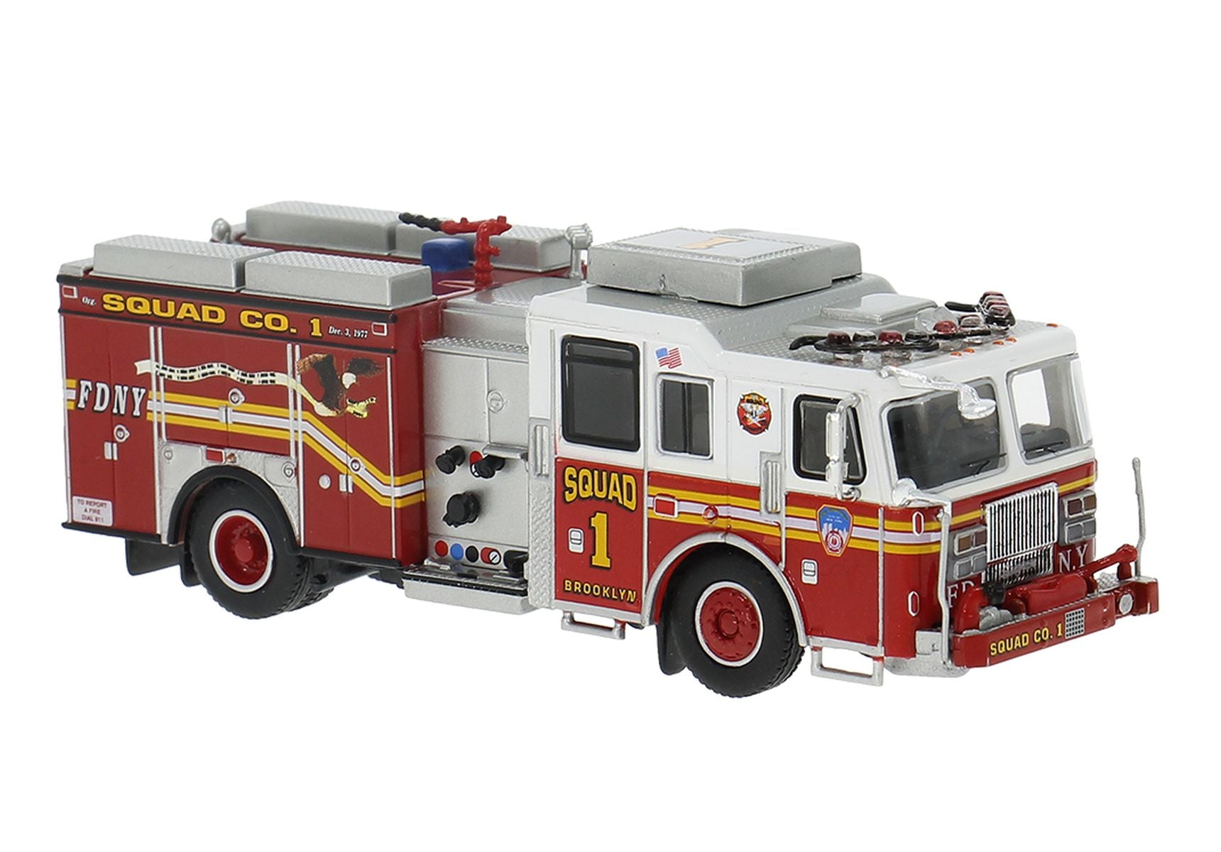 Brekina Automodelle PCX870840 HO Brooklyn #1 2013 Seagrave Attacker Fire Truck