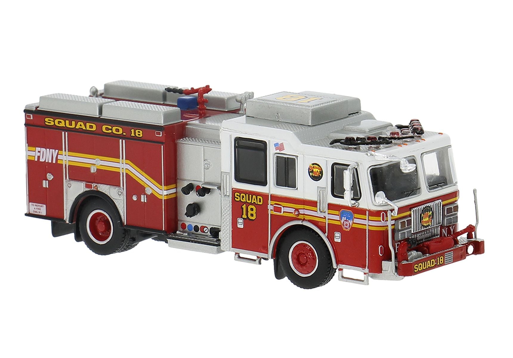 Brekina Automodelle PCX870841 HO Manhattan #18 2013 Seagrave Attacker Fire Truck