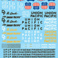 Microscale 87-10 HO 1970 Union Pacific Freight Cars Decal Sheet