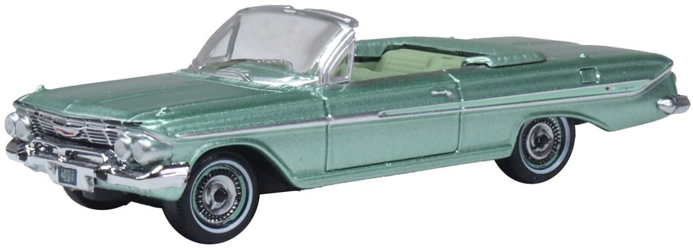 Oxford Diecast 87CI61007 1:87 1961 Chevy Impala Convertible Diecast Model Car