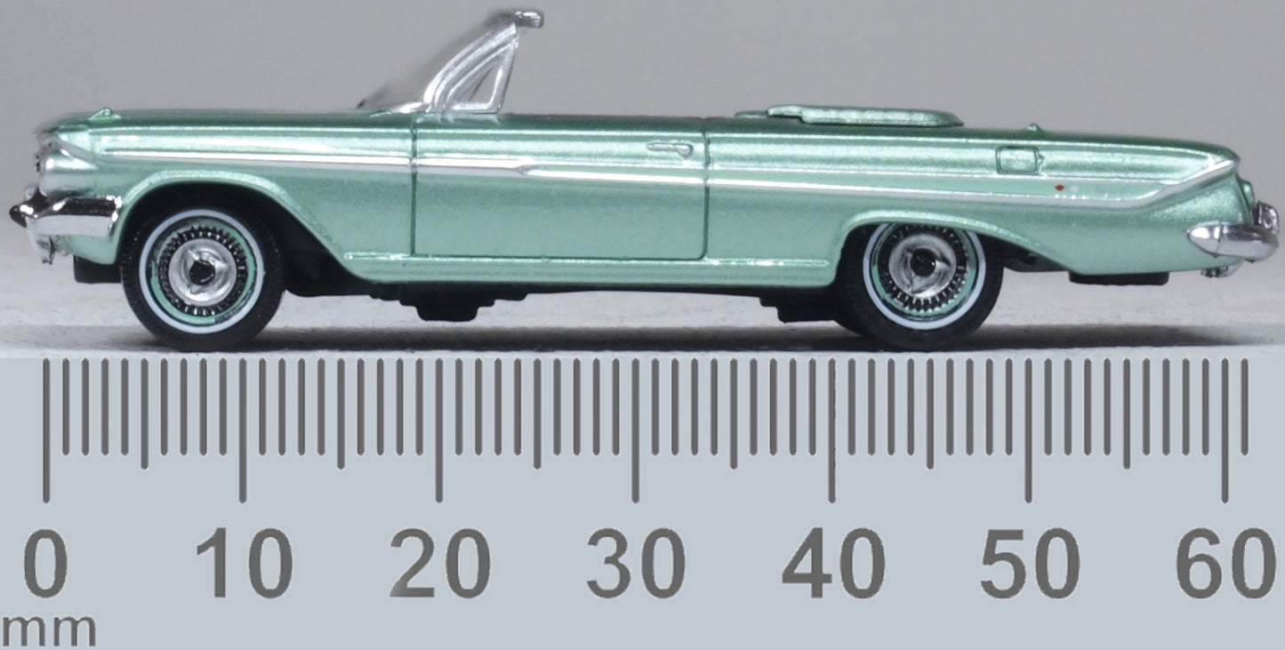 Oxford Diecast 87CI61007 1:87 1961 Chevy Impala Convertible Diecast Model Car