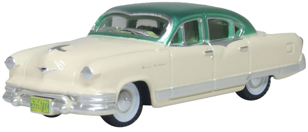 Oxford Diecast 87KM53001 1:87 Stardust Ivory/Jade Green Kaiser Manhattan Car