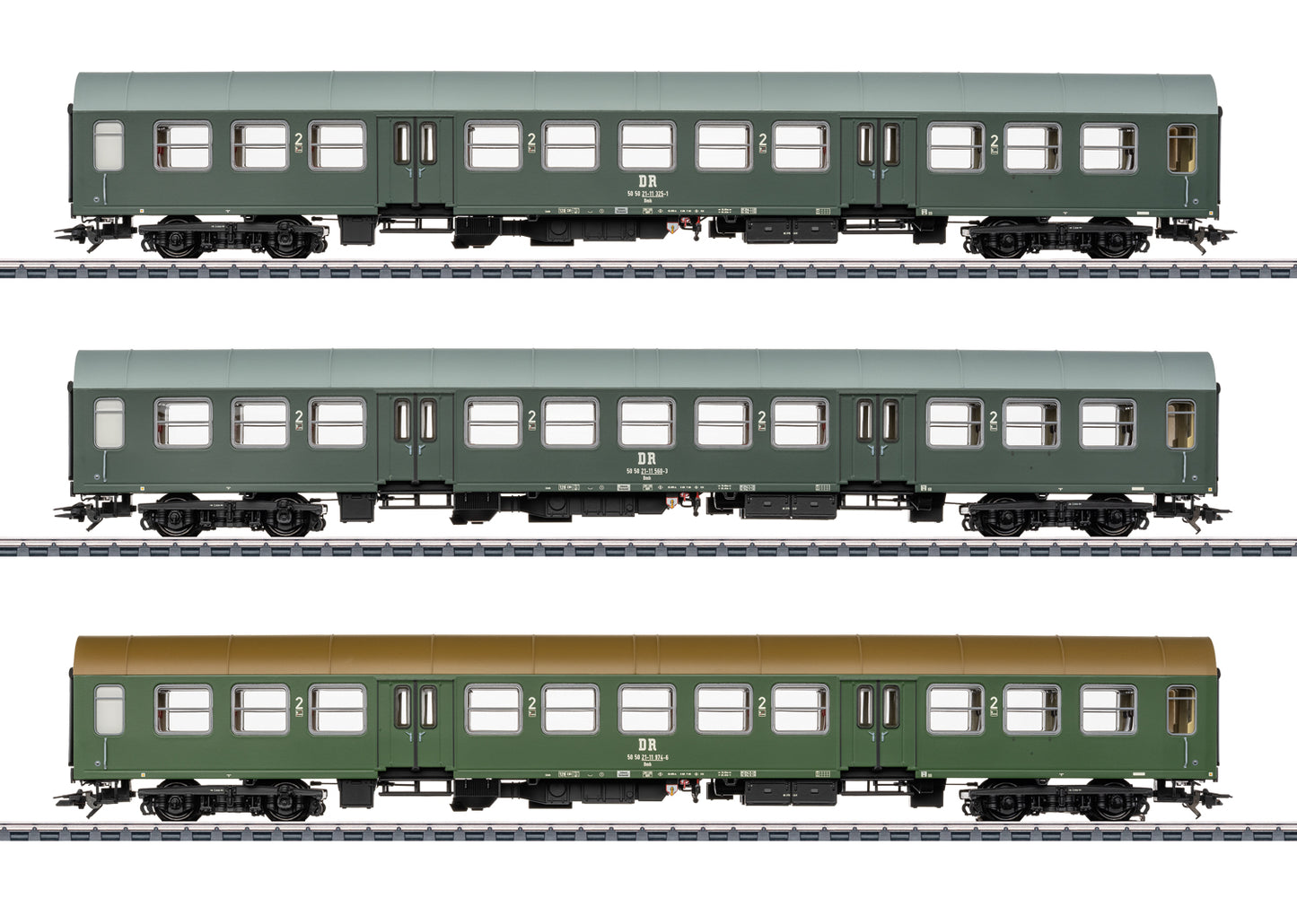 Marklin 42580 HO DR Halberstadt Center Entry Car Passenger Car Set