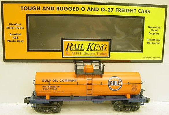 MTH 30-7377 O Gauge Gulf Oil Single Dome Tank Car #10240 LN/Box