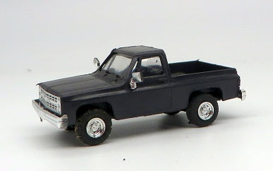 Trident Miniatures 62430 HO Chevrolet Black 4WD Pickup Truck Plastic Model Kit