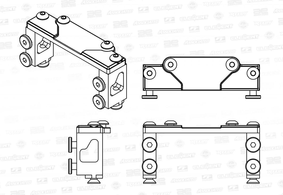 Team Associated 90053 1:10 RC10B6 Builder’s Support Kit 2