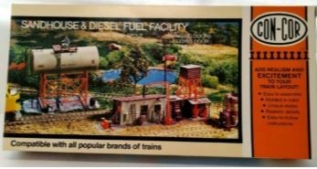 Con-Cor 9029 HO Scale Sandhouse & Diesel Fuel Facility Building Kit