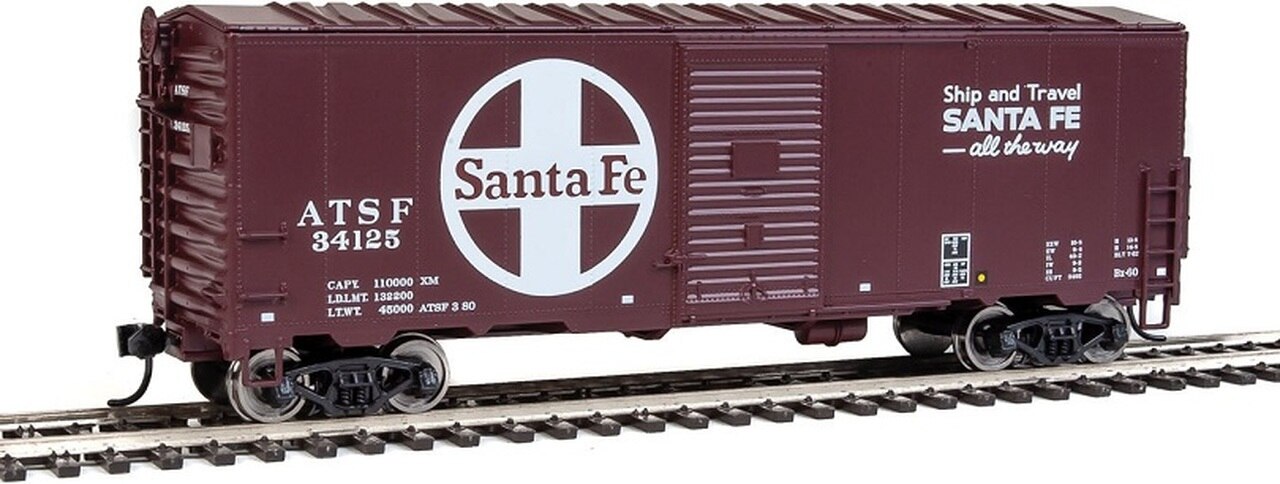 Walthers 910-1151 HO Santa Fe 40' AAR Modernized 1948 Boxcar #34125