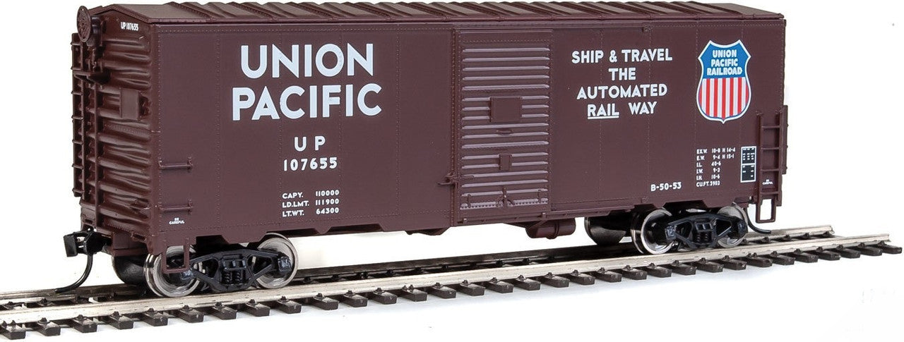 Walthers 910-1174 HO Union Pacific 40' AAR Modernized 1948 Boxcar #107655