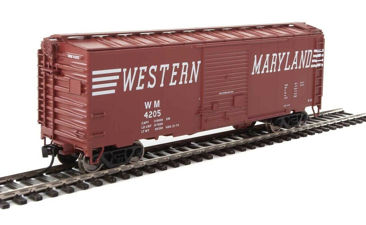Walthers 910-2269 HO Western Maryland 40' ACF Welded Boxcar with 8' Door #4205