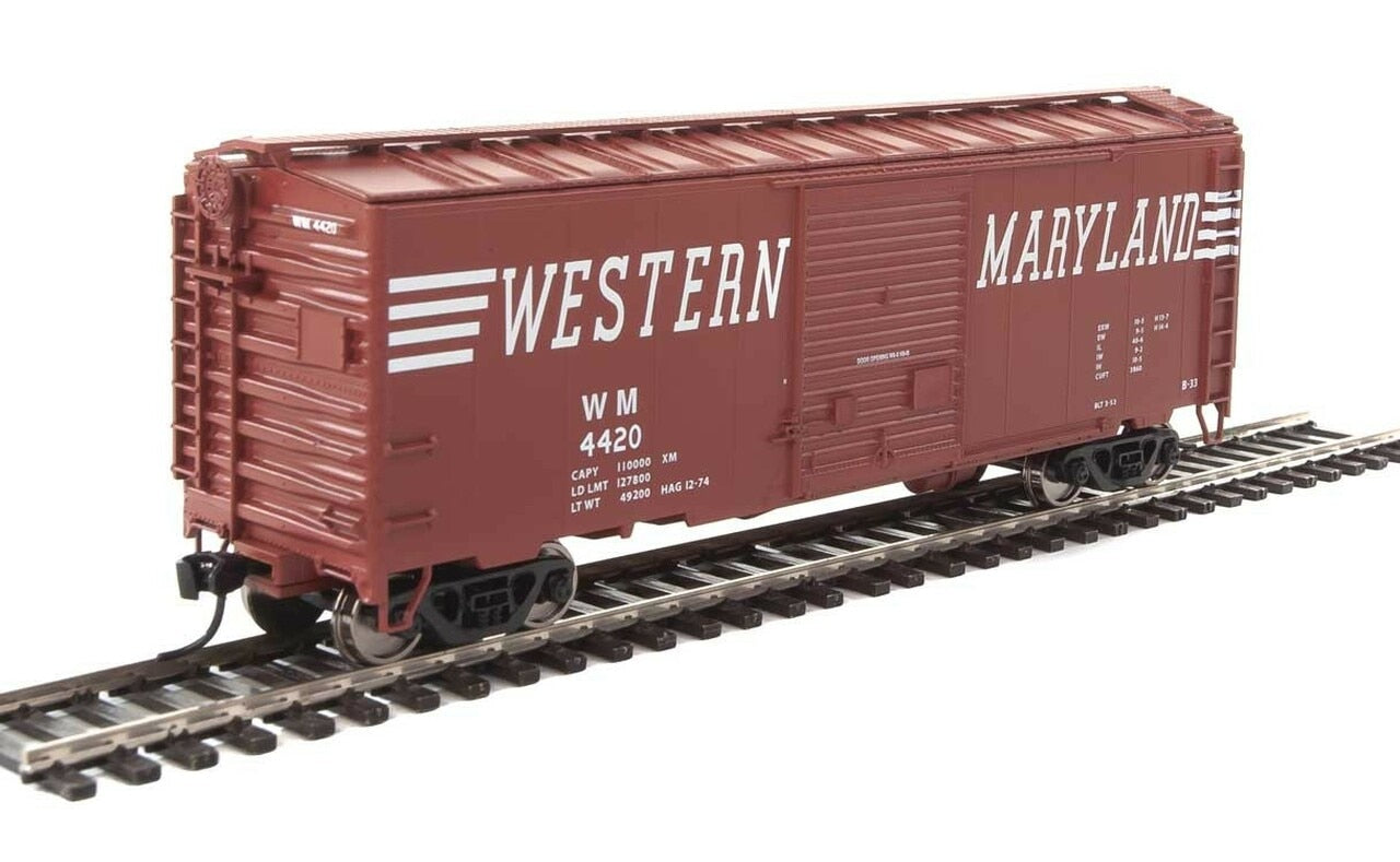 Walthers 910-2271 HO Western Maryland 40' ACF Welded Boxcar with 8' Door #4420