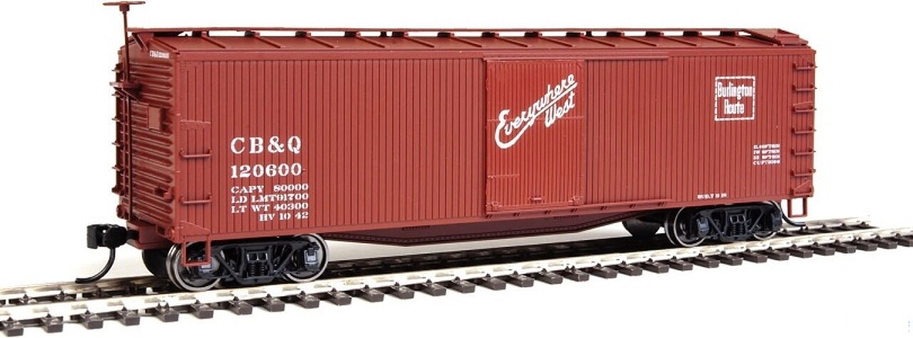 Walthers 910-40155 HO Chicago,Burlington & Quincy 40' USRA Wood Boxcar # 120600