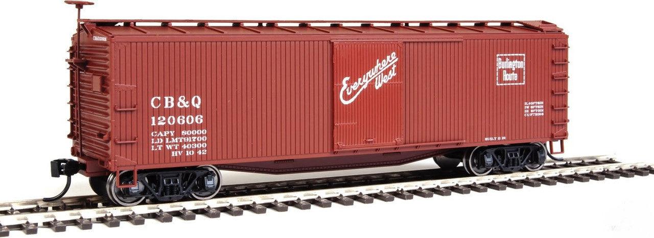 Walthers 910-40158 HO Chicago, Burlington & Quincy 40' USRA Wood Boxcar # 120606