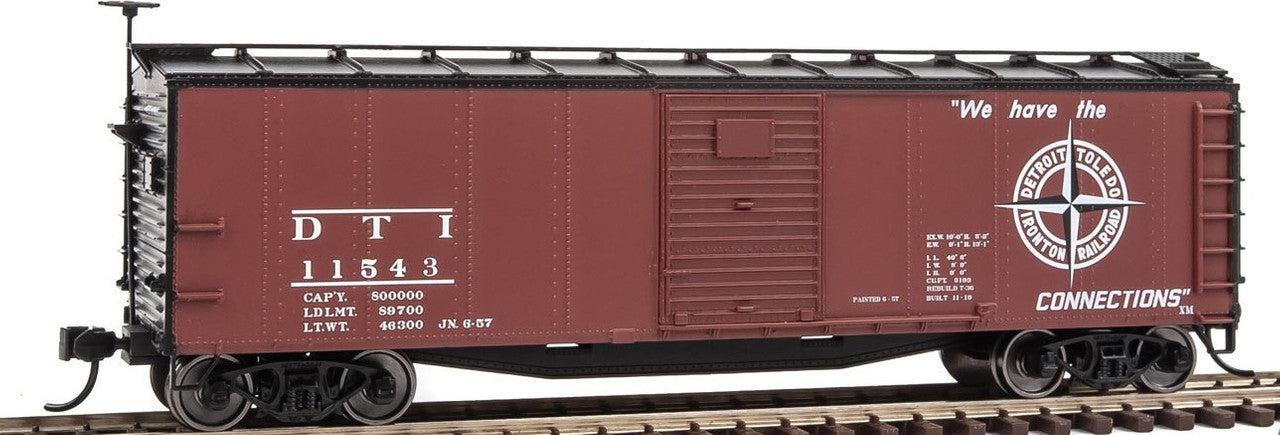Walthers 910-40807 HO Detroit, Toledo & Ironton 40' Rebuilt Steel Boxcar #11543