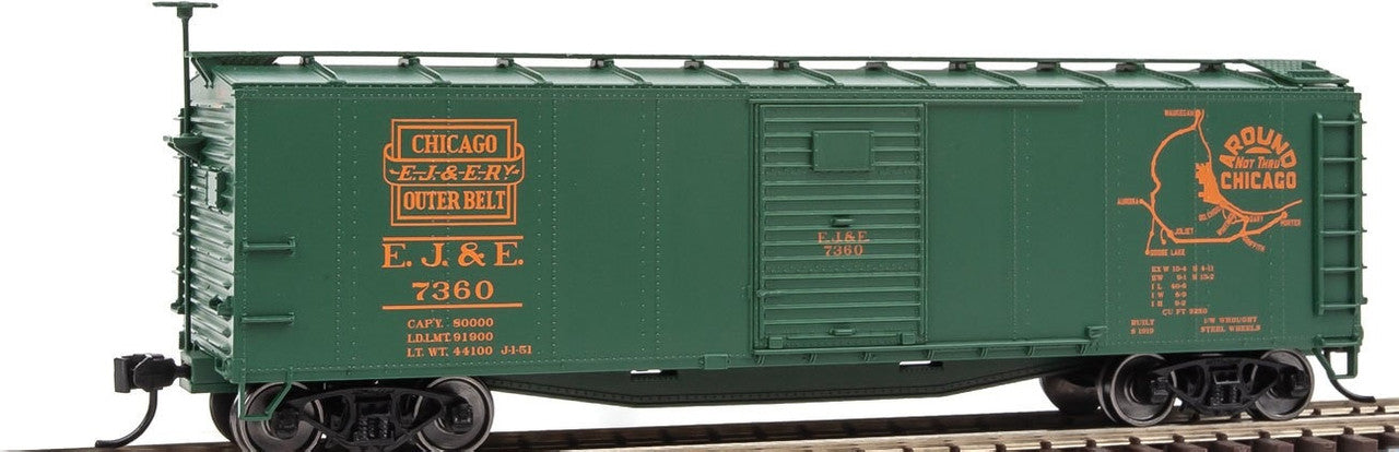 Walthers 910-40809 HO Elgin, Joliet & Eastern 40' Rebuilt Steel Boxcar #7360