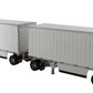 DieCast Masters 91036 1:50 Wabash National 28' Double Pup Trailers (Set of 2)