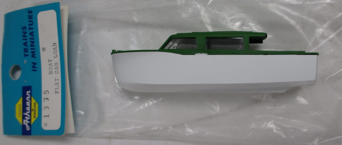 Athearn 1375 HO White & Green Boat
