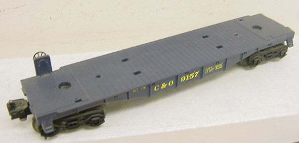 Lionel 6-9157 O Gauge Chesapeake & Ohio Flatcar with Construction Crane Kit LN/Box