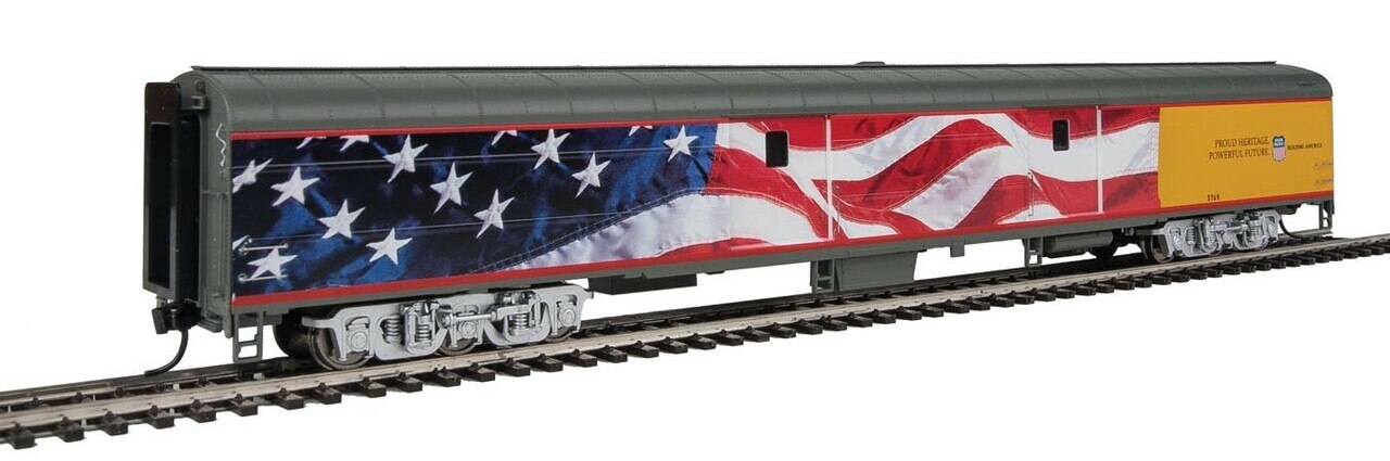 Walthers 920-9205 HO American Flag Scheme 85' ACF Baggage Car LN/Box