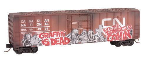 Micro-Trains 02744110 N CN Weathered 50' Rib Side Plug Door Boxcar #404904