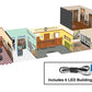 Walthers 933-4700 HO Spaces Merchant's Row I with Lighting and Detail Insert Kit