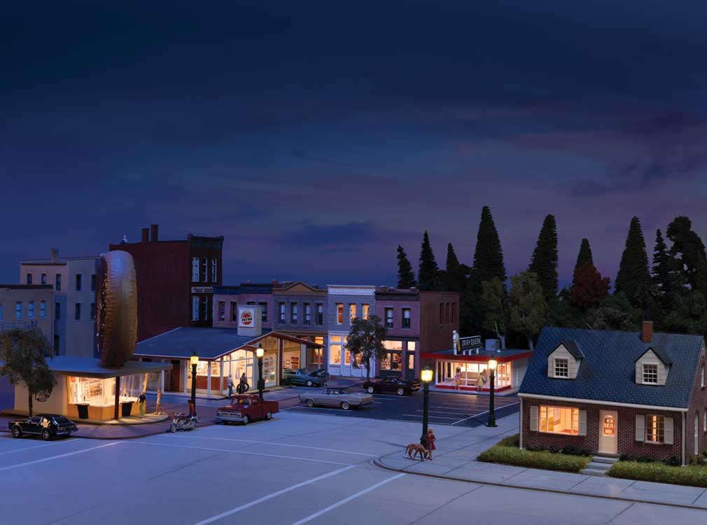 Walthers 933-4700 HO Spaces Merchant's Row I with Lighting and Detail Insert Kit