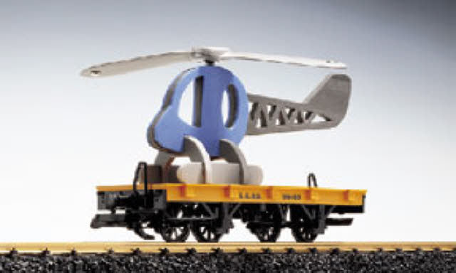 LGB 94469 G Scale Flatcar with Helicopter LN/Box