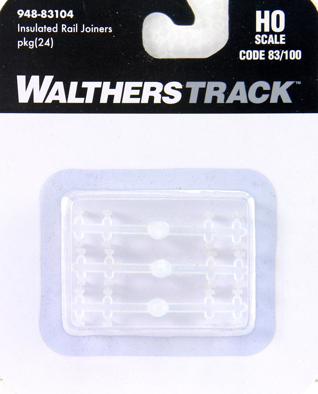 Walthers 948-83104 HO Code 83 or 100 Insulated Rail Joiners (Pack of 24)