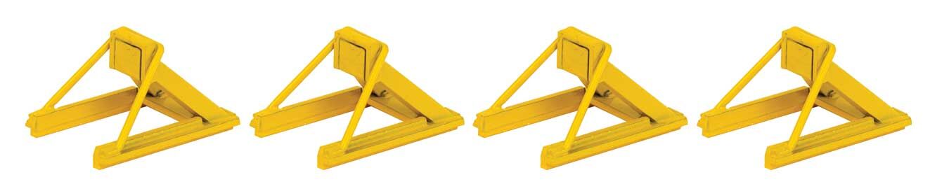 Walthers 948-83108 HO Assembled Track Bumper Yellow (Pack of 4)