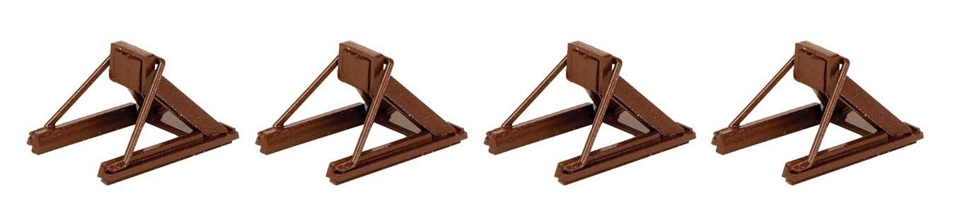 Walthers 948-83109 HO Assembled Track Bumper - Brown (Pack of 4)