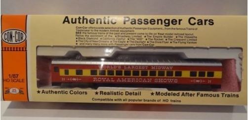 Con-Cor 0001-000948 HO Royal American Shows 72 FT Dome Car Kit