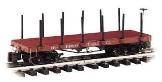 Bachmann 95627 Ely-Thomas Flatcar with Stakes (Metal Wheels)