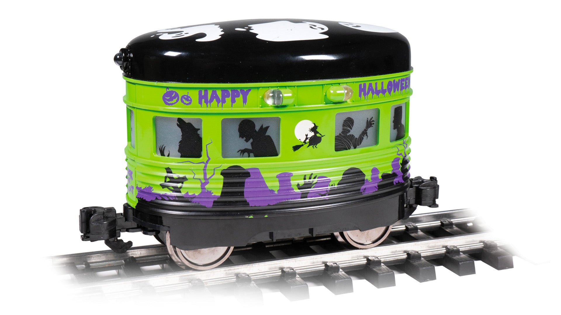 Bachmann 96291 G Halloween Zombies and Ghosts Motorized Eggliner