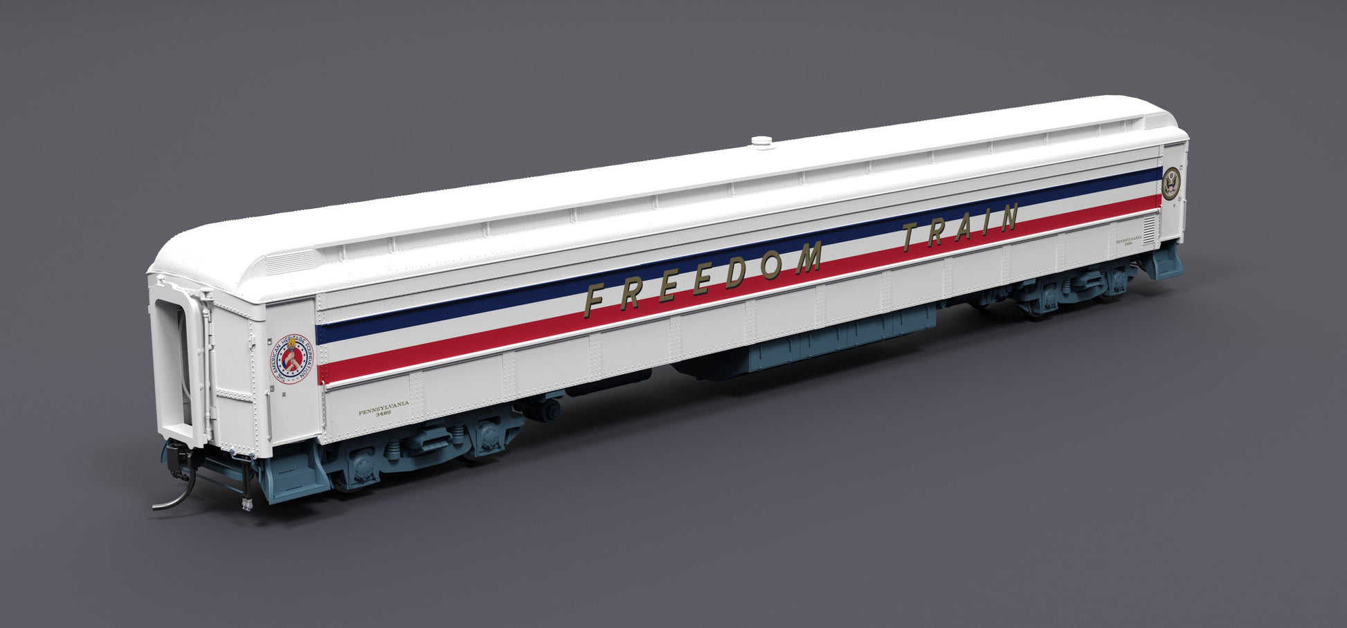 Broadway Limited 9734 HO 1947 Freedom Train 80' Passenger Coach