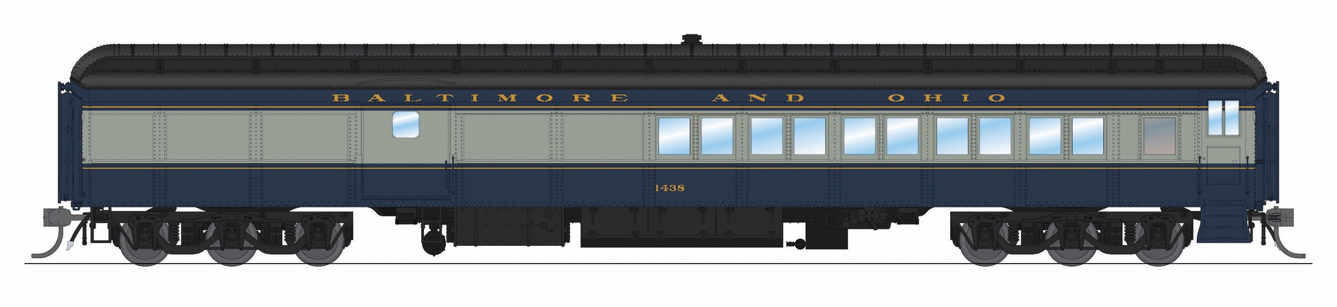 Broadway Limited 9713 HO B&O Heavyweight Passenger (Set of 5)