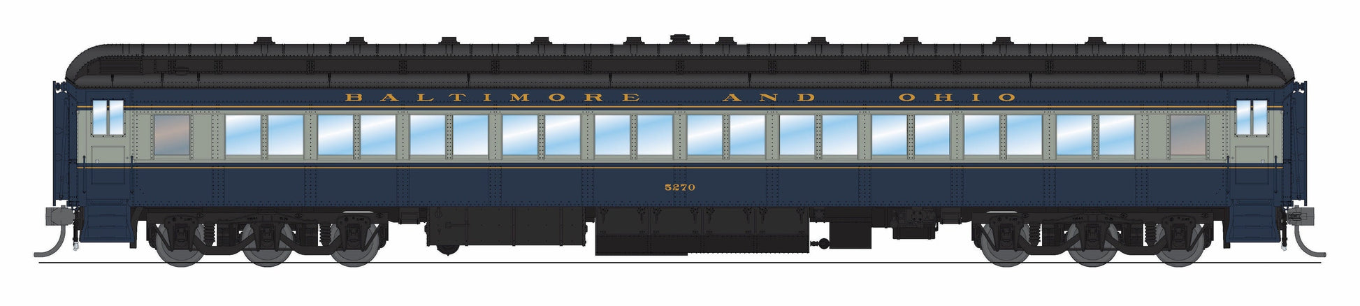Broadway Limited 9713 HO B&O Heavyweight Passenger (Set of 5)