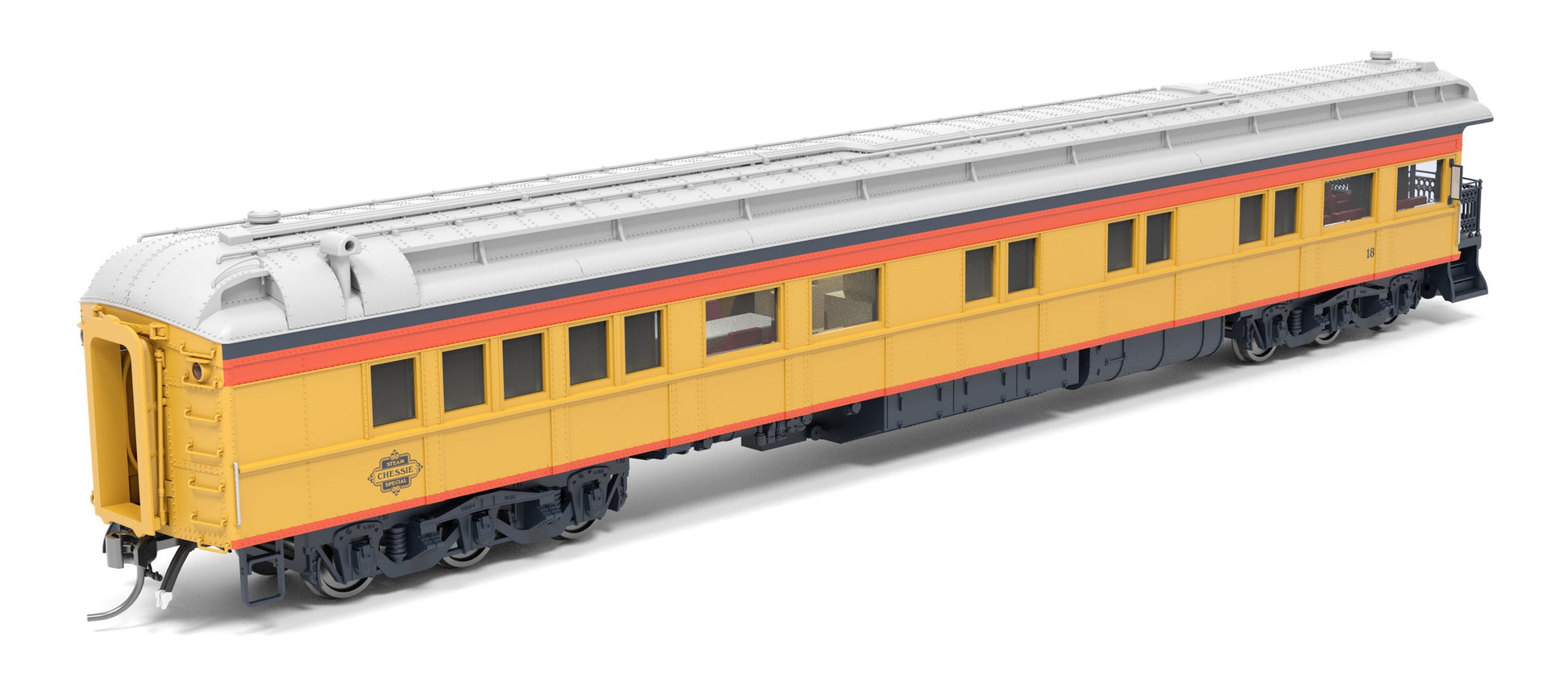 Broadway Limited 9722 HO Chessie Steam Special CSS Business Car #18