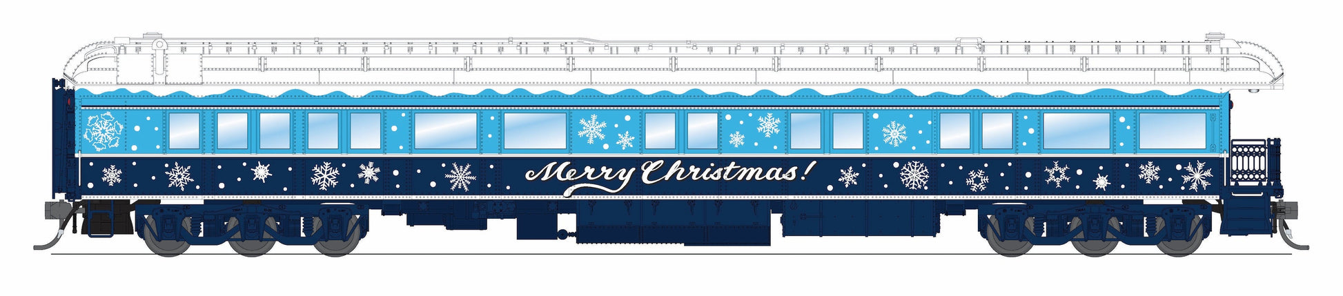 Broadway Limited 9725 HO Holiday Blue & White Business Car