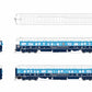 Broadway Limited 9725 HO Holiday Blue & White Business Car