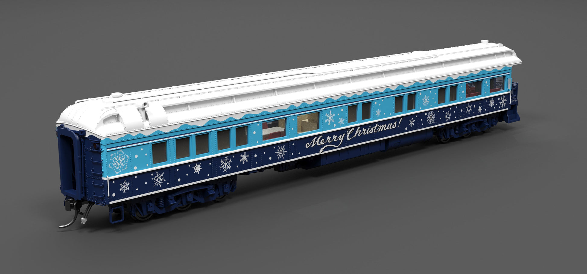Broadway Limited 9725 HO Holiday Blue & White Business Car