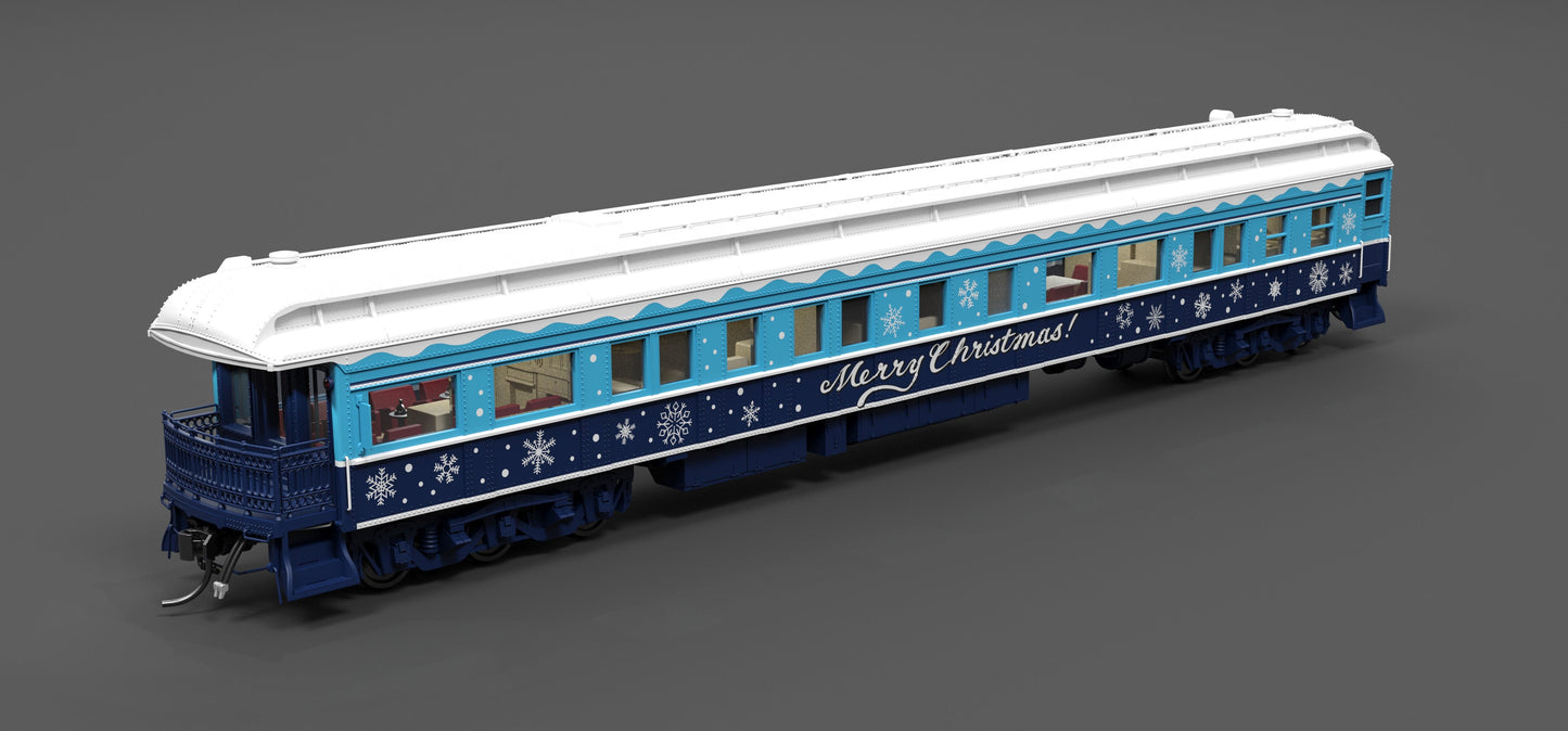 Broadway Limited 9725 HO Holiday Blue & White Business Car