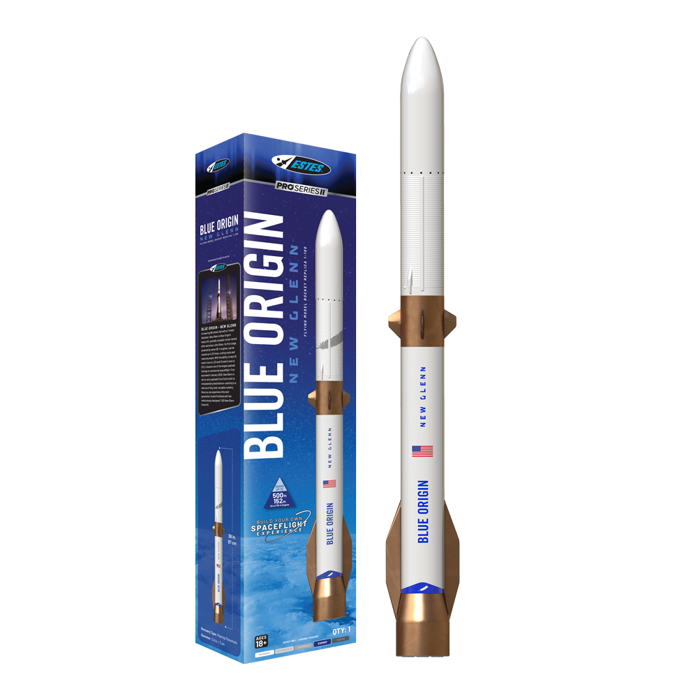 Estes 009735 1:100 Pro Series II Blue Origin New Glenn Flying Rocket Replica