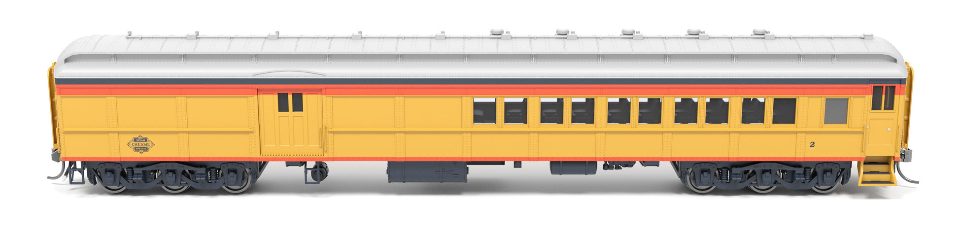 Broadway Limited 9742 HO Chessie Steam Special CSS Baggage-Combine Car #2
