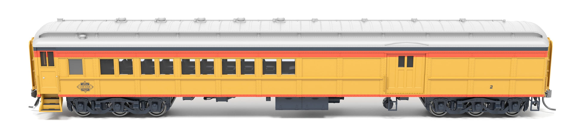 Broadway Limited 9742 HO Chessie Steam Special CSS Baggage-Combine Car #2