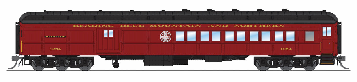 Broadway Limited 9744 HO RBMN Maroon Scheme Baggage-Combine Car #1254